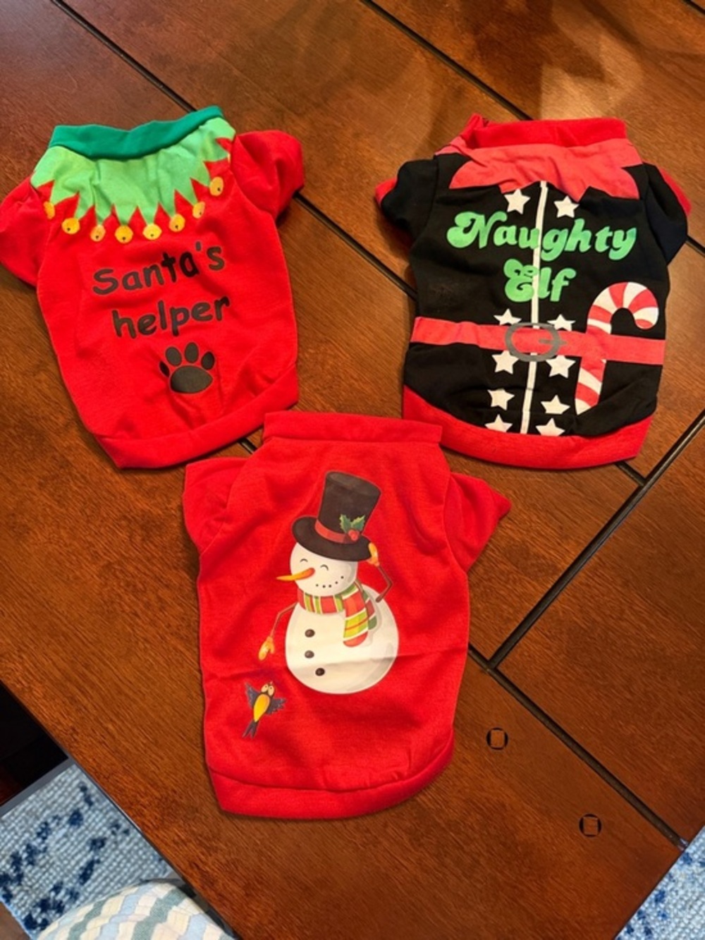 Holiday Dog Tee Set - Red Festive Designs